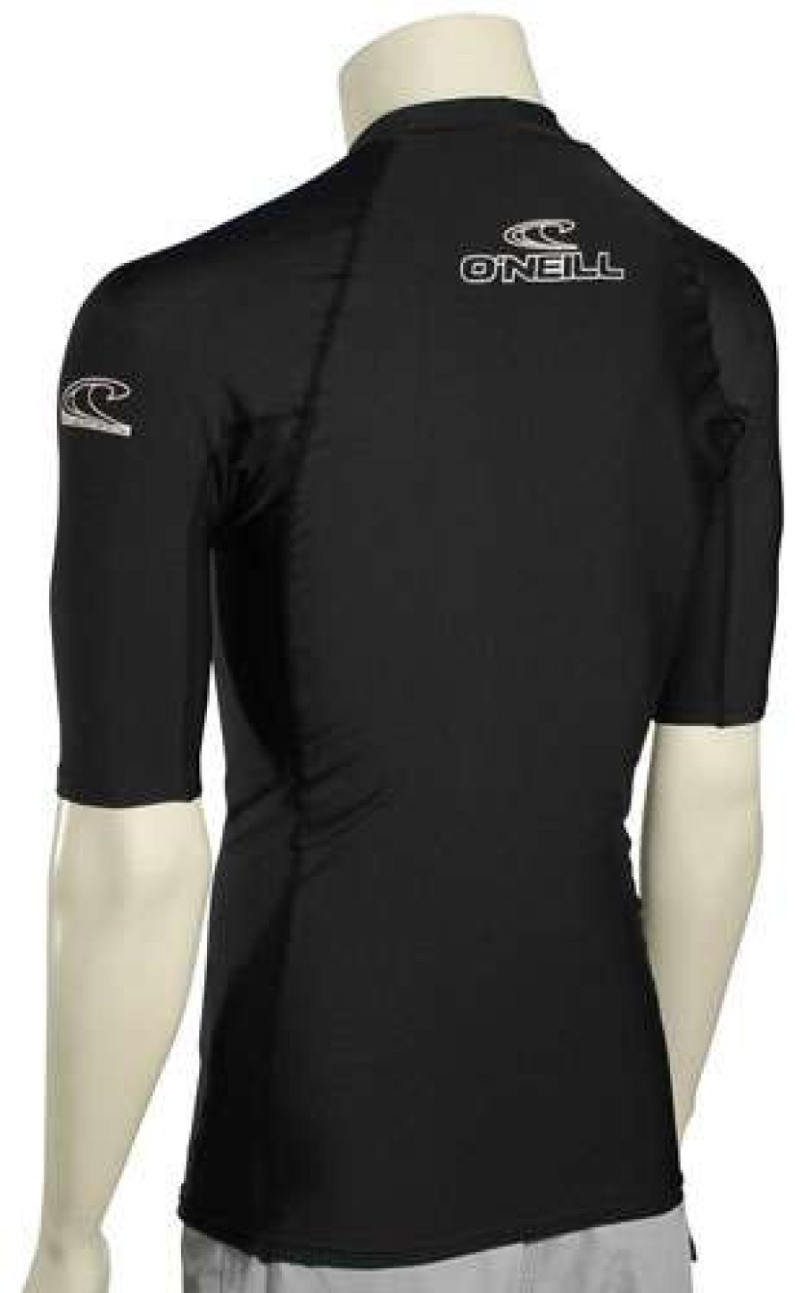 Apparel * | Crazy Deals O'Neill Basic Skins Ss Rash Guard Black