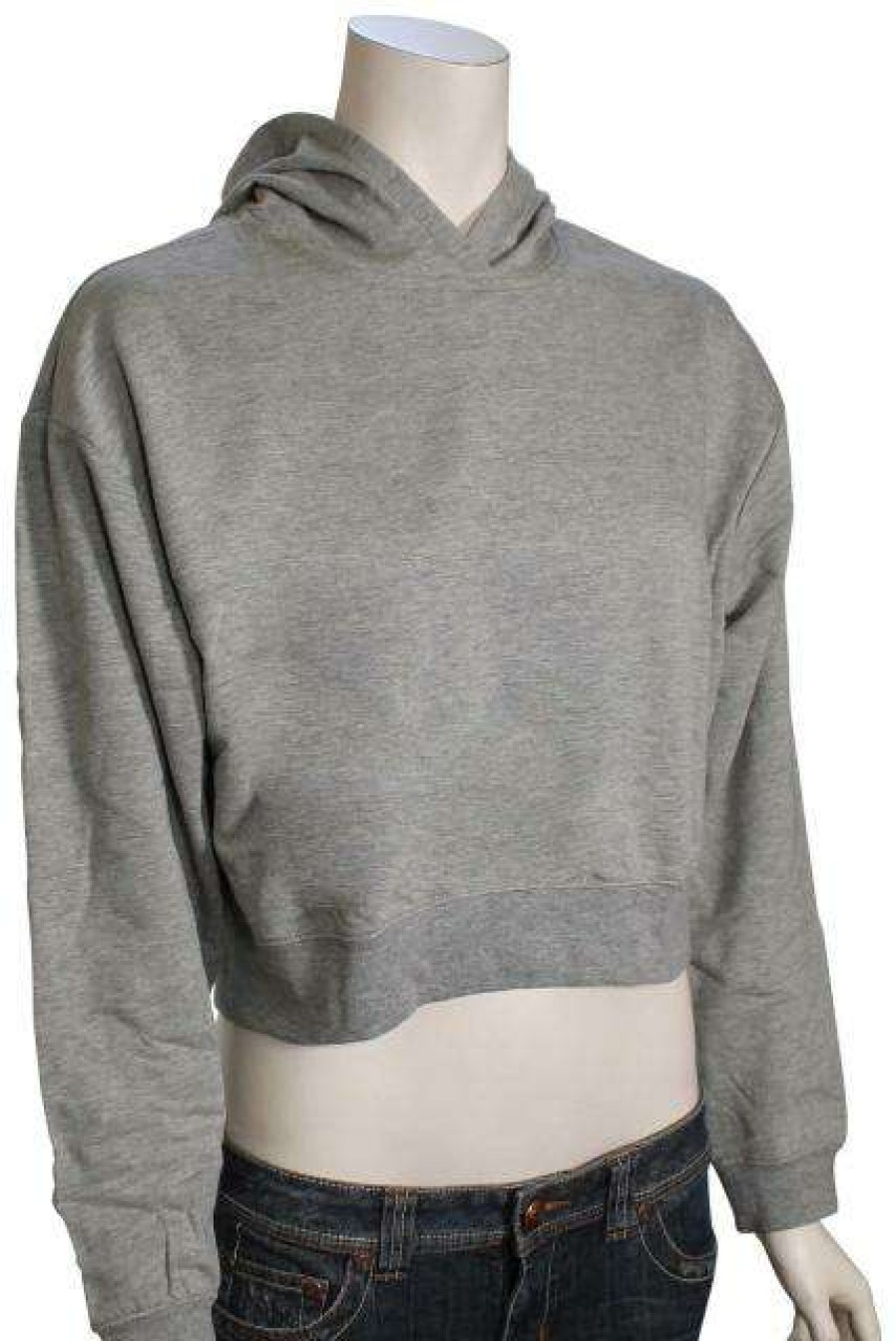 Apparel * | Wholesale Rvca Rise Up Women'S Pullover Hoody Heather Grey