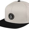 Apparel * | Crazy Deals Volcom Quarter Twill Snapback Hat Whitecap Grey