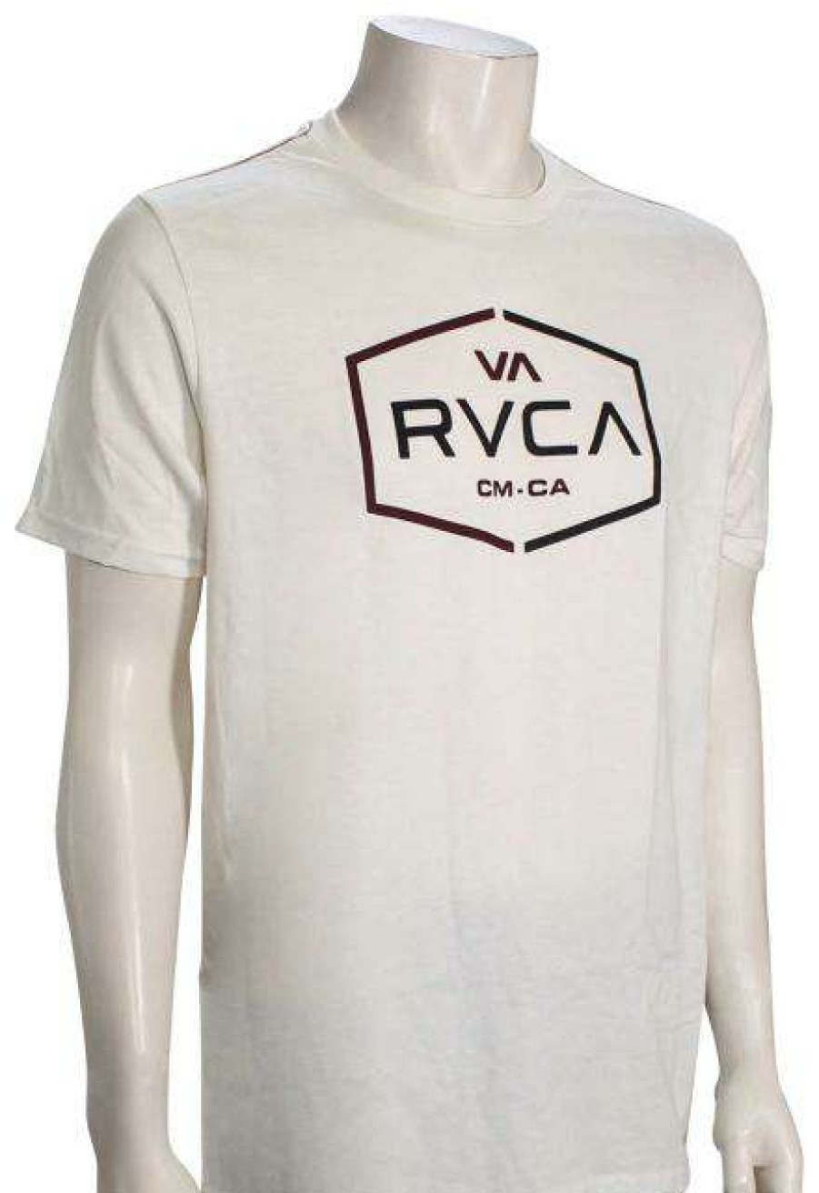 Apparel * | Crazy Deals Rvca Layover T-Shirt Antique White