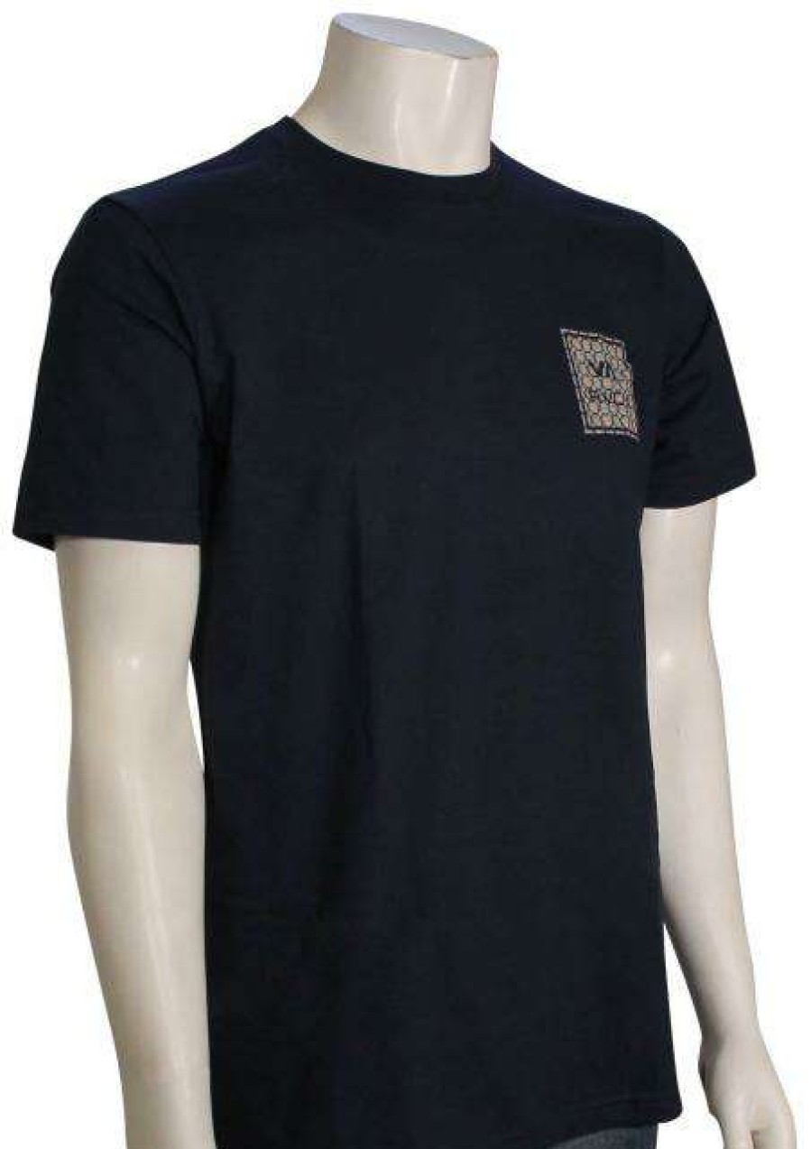 Apparel * | Crazy Deals Rvca Va All The Way T-Shirt Navy Marine