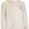 Apparel * | Excellent Rvca Boy'S Surf Shirt Pullover Hoody Silver Beach