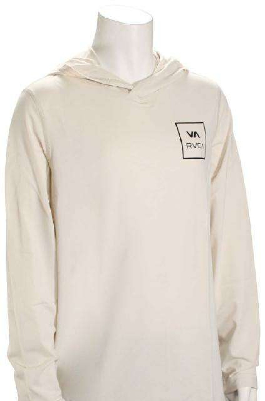 Apparel * | Excellent Rvca Boy'S Surf Shirt Pullover Hoody Silver Beach