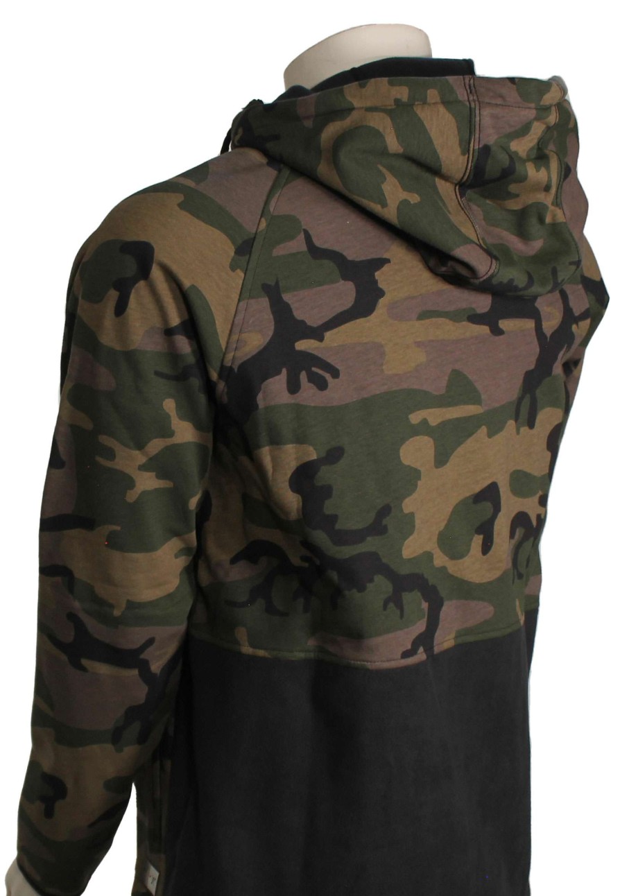 Apparel * | Store Hurley Wilder Camo Heat Zip Fleece Hoody Olive