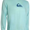 Apparel * | Latest Quiksilver Solid Streak Ls Surf Shirt Angel Blue