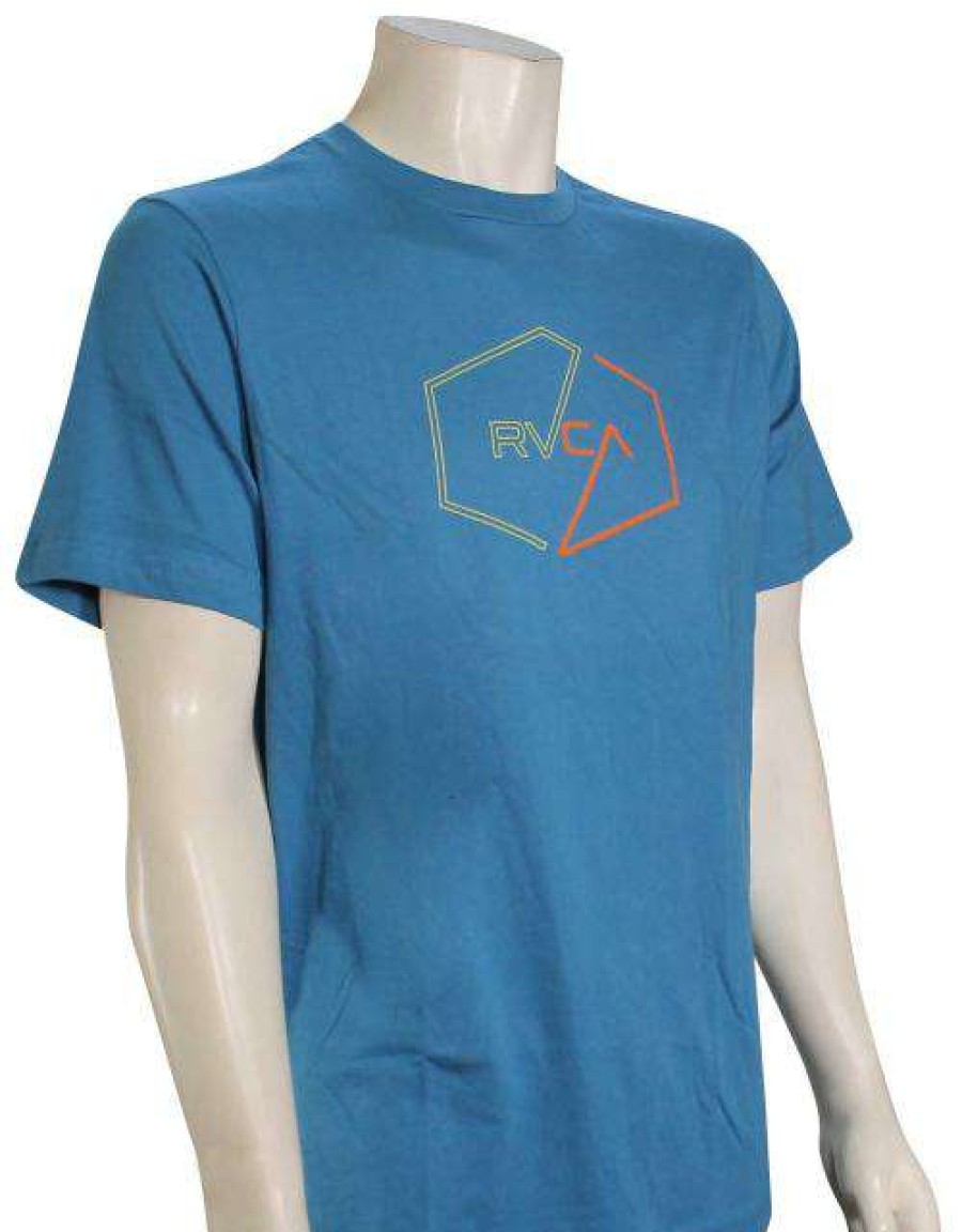 Apparel * | Crazy Deals Rvca Halfway T-Shirt French Blue