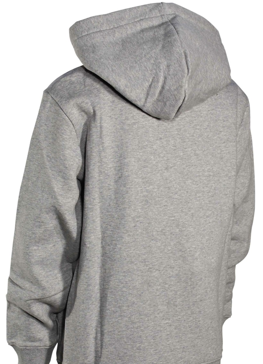 Apparel * | Fashionable Dc Boy'S Star Zip Fleece Hoody Heather Grey / Dark Indigo