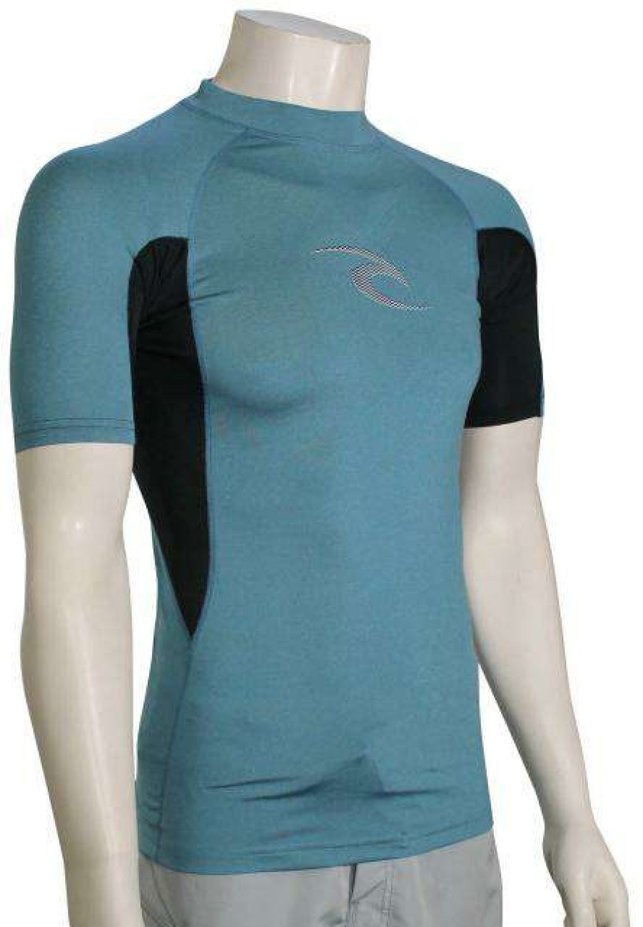 Apparel * | Cut Price Rip Curl Wave Ss Rash Guard Blue Marle