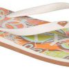 Footwear * | Excellent Roxy Tahiti Sandal White / Orange / Pink