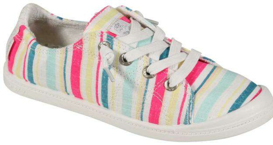 Footwear * | Latest Roxy Girl'S Bayshore Shoe Pink Stripe