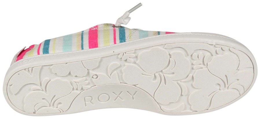 Footwear * | Latest Roxy Girl'S Bayshore Shoe Pink Stripe