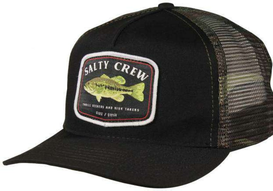 Apparel * | Wholesale Salty Crew Bigmouth Trucker Hat Black / Camo