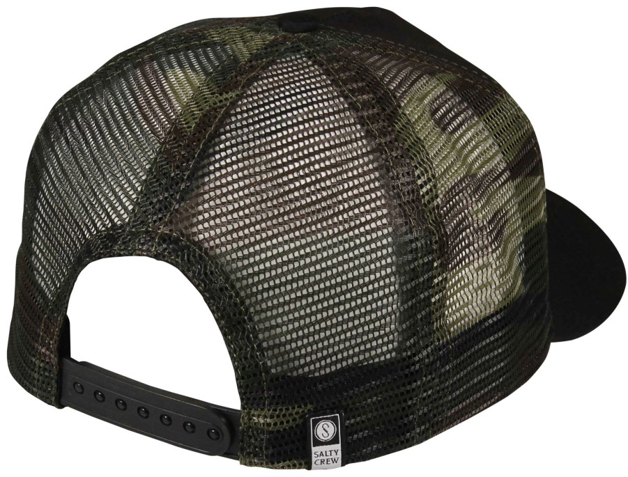 Apparel * | Wholesale Salty Crew Bigmouth Trucker Hat Black / Camo