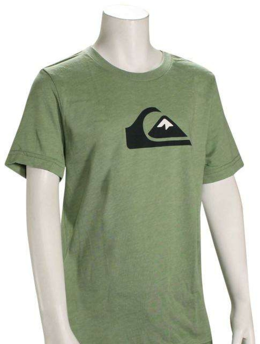 Apparel * | Best Quality Quiksilver Boy'S Comp Logo T-Shirt Leaf Green