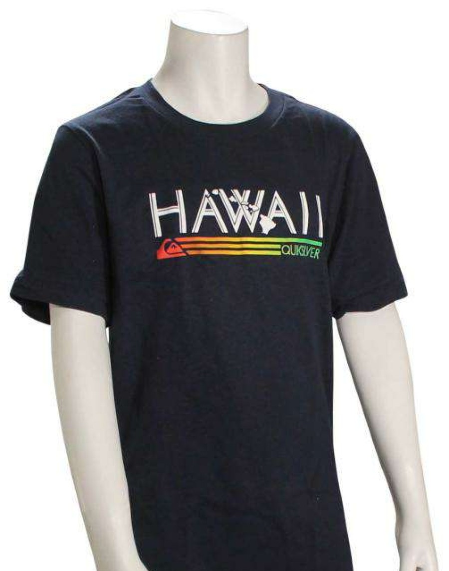 Apparel * | Outlet Sale Quiksilver Boy'S Hawaii On A Whim T-Shirt Navy Blazer