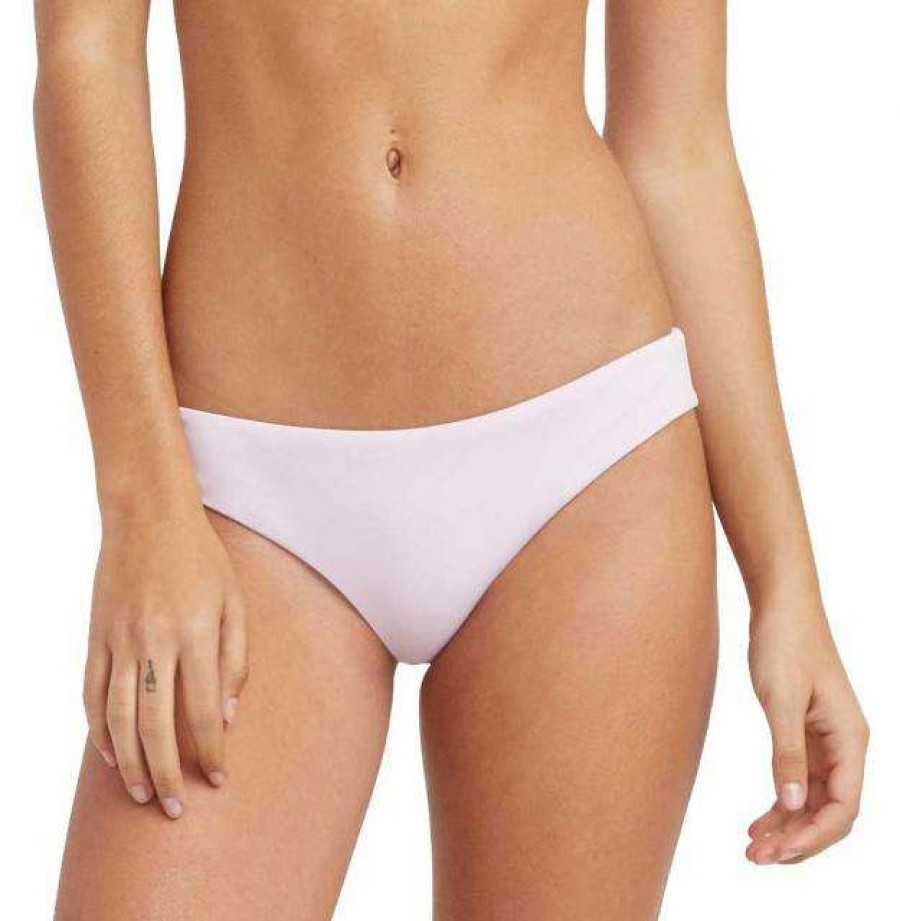 Apparel * | Excellent Rvca Solid Cheeky Bikini Bottom Orchid