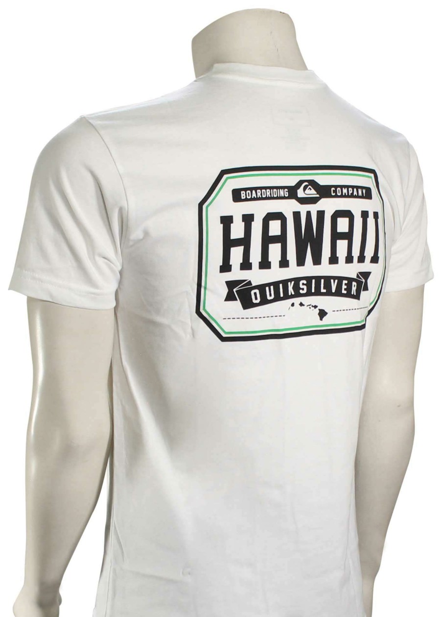 Apparel * | Limited Edition Quiksilver Hawaii Classic Ride T-Shirt White