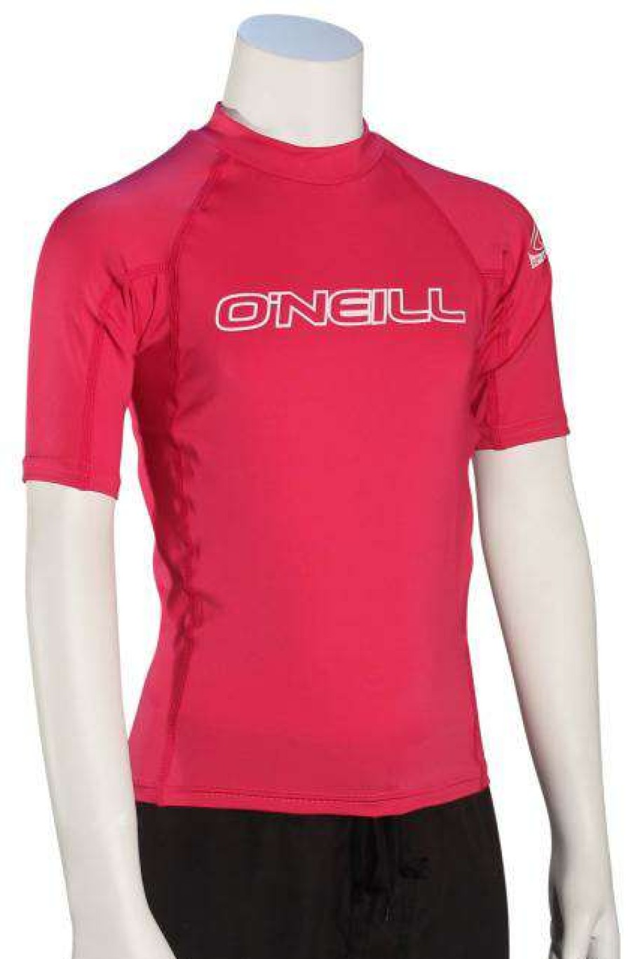 Apparel * | Featured O'Neill Kid'S Basic Skins Ss Rash Guard Watermelon