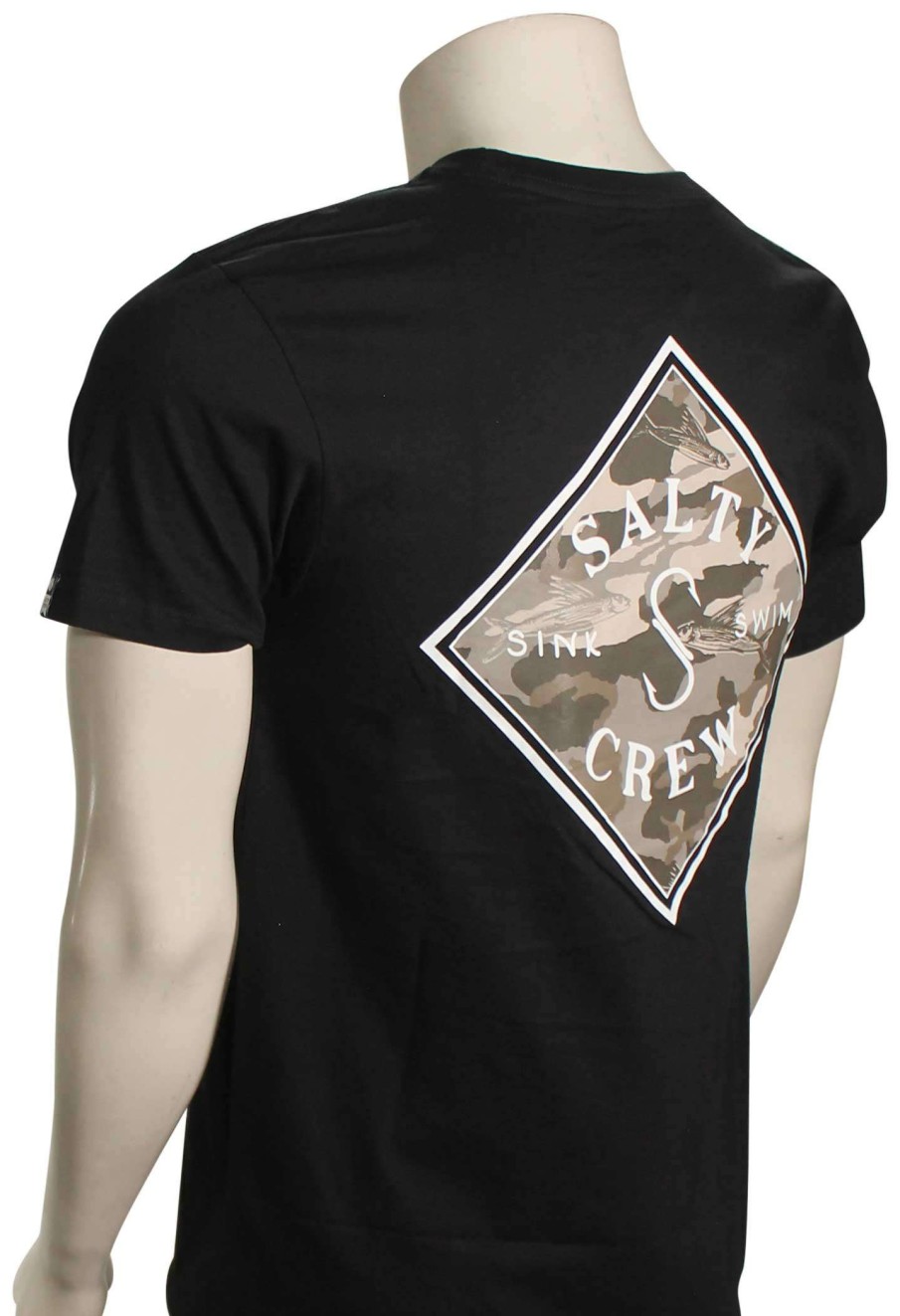 Apparel * | Less Expensive Salty Crew Tippet Lineup Premium T-Shirt Black