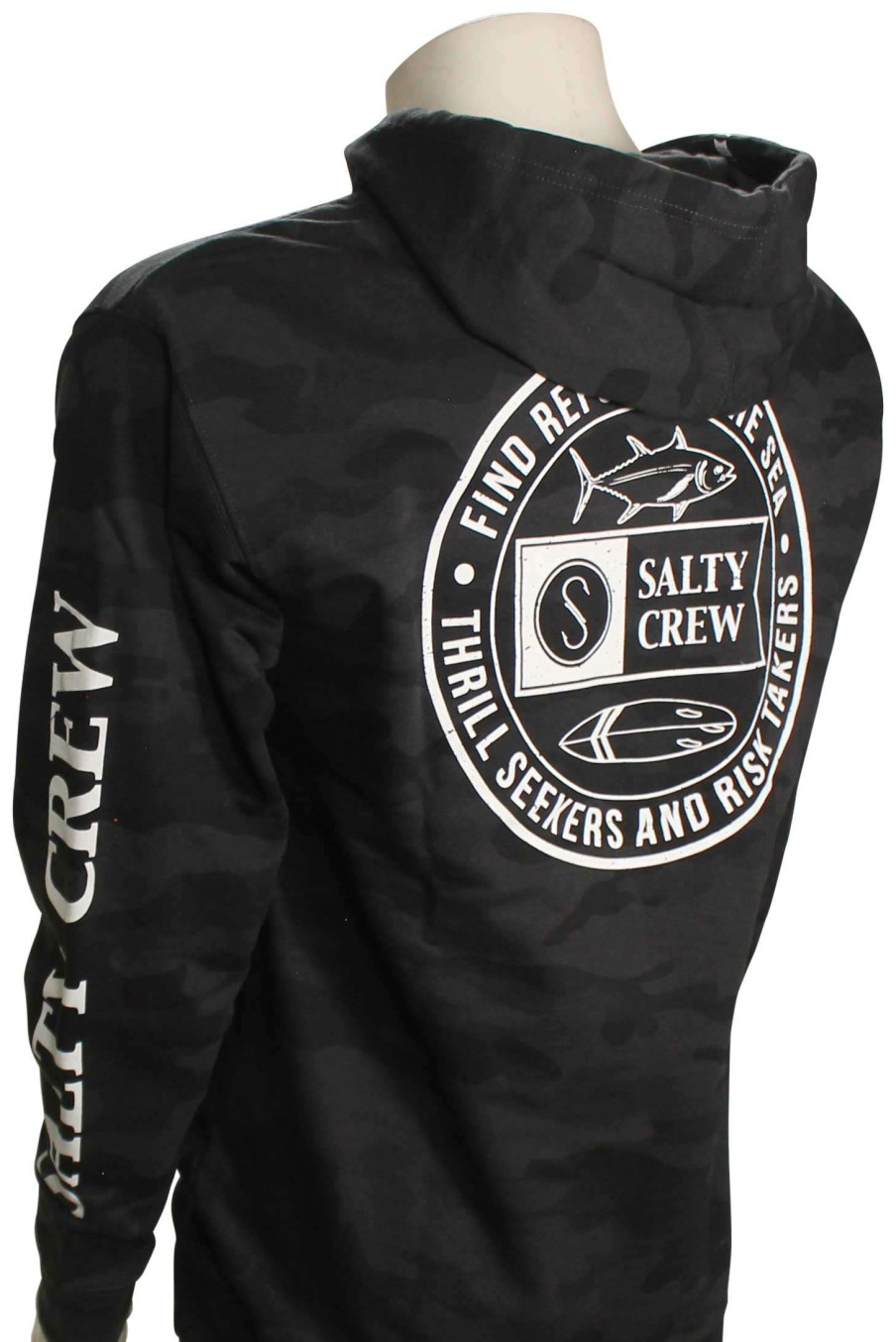 Apparel * | Wholesale Salty Crew Legends Fleece Pullover Hoody Black Camo