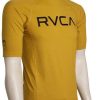 Apparel * | Featured Rvca Ss Rash Guard Gold