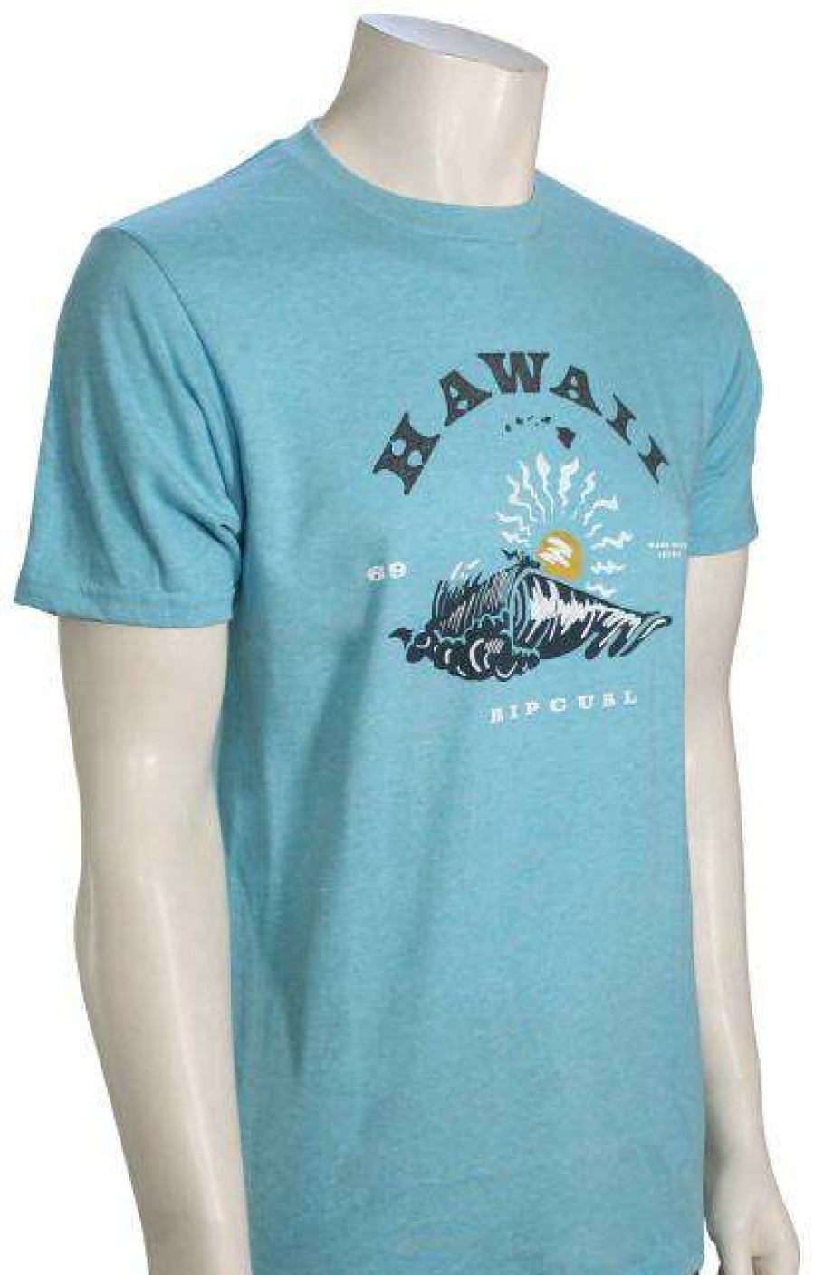 Apparel * | Cut Price Rip Curl Hi Solar Barrel Premium T-Shirt Light Blue