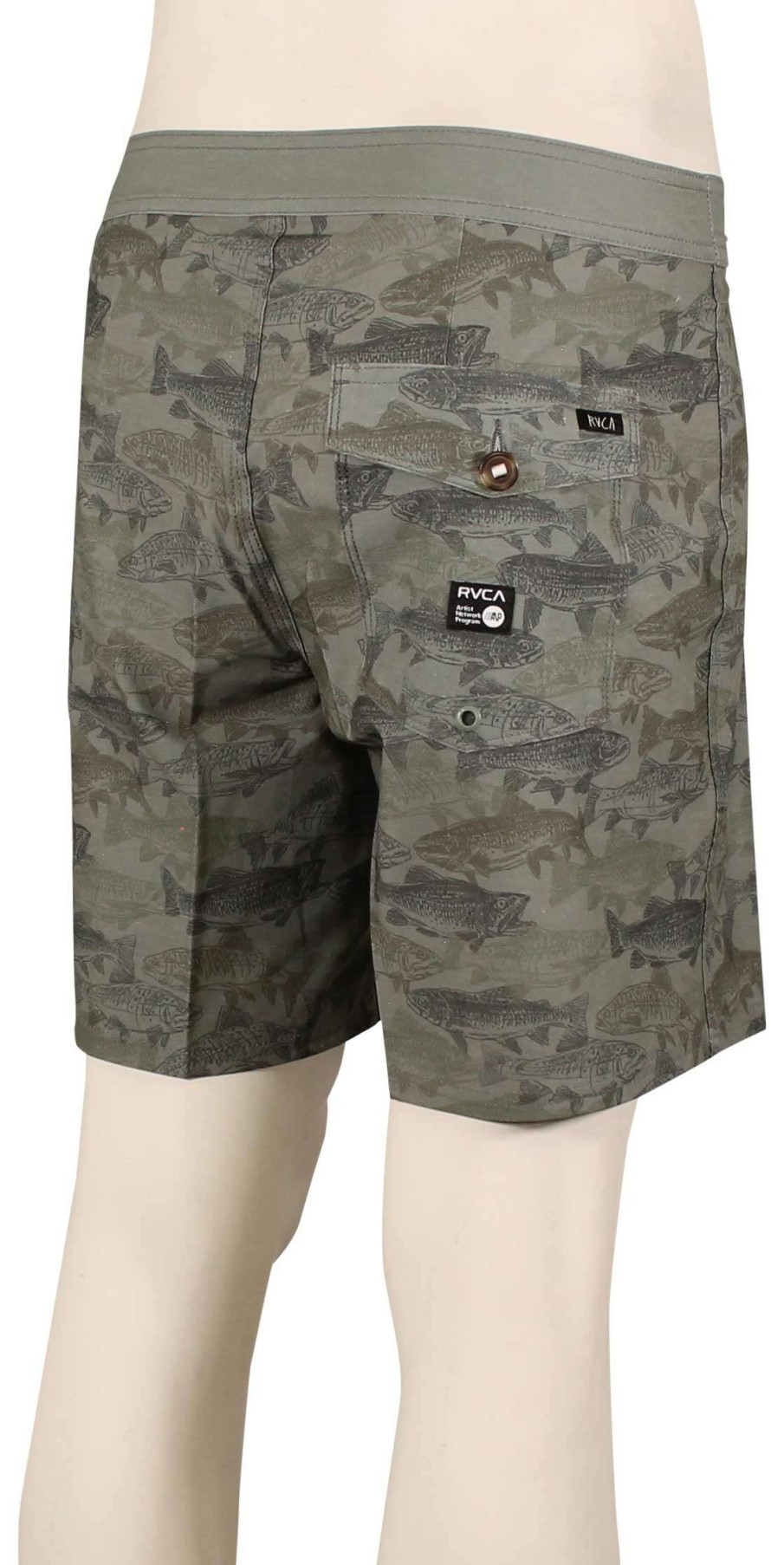 Apparel * | Limited Edition Rvca Ben Horton Fish Camo 18 Boardshorts Camo