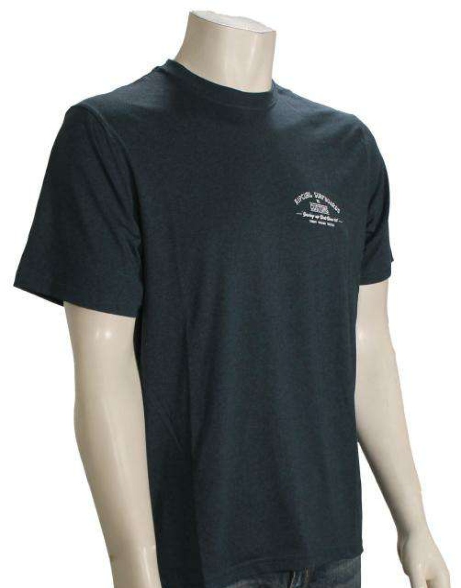 Apparel * | Best Choice Rip Curl Custom Surfboards T-Shirt Deep Ocean