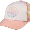 Apparel * | Flash Sale Roxy Donut Spain Women'S Trucker Hat Peach Bud Lahaina Lights