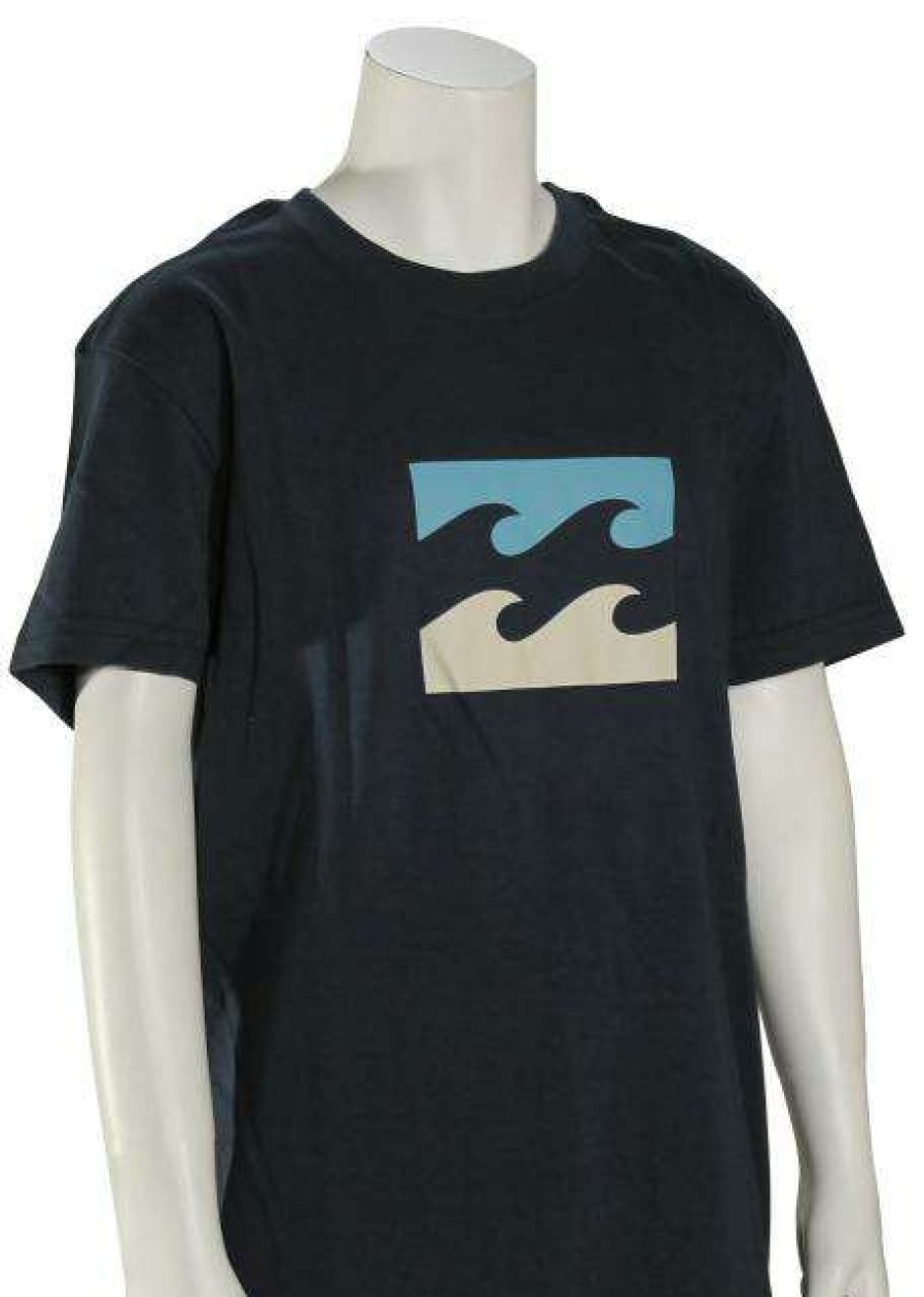 Apparel * | Best Quality Billabong Boy'S Team Wave T-Shirt Navy