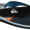 Footwear * | Outlet Sale Quiksilver Molokai Layback Sandal Black . Blue / Black