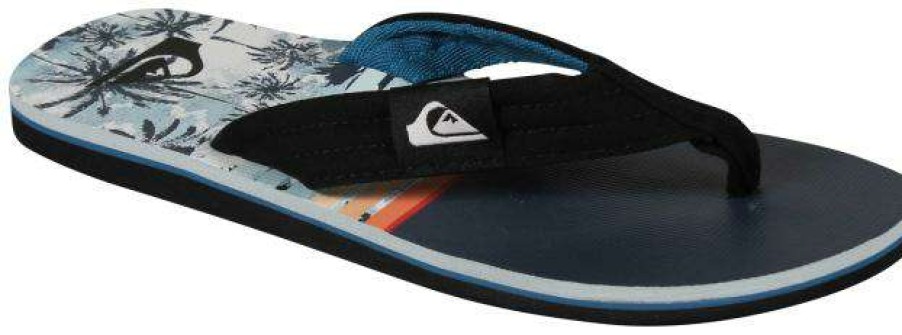 Footwear * | Outlet Sale Quiksilver Molokai Layback Sandal Black . Blue / Black