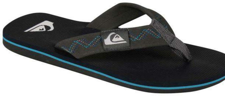 Footwear * | Latest Quiksilver Boy'S Molokai Stitchy Sandal Grey / Blue / Blue