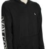 Apparel * | Fashionable Volcom Rally Ls Zip Surf Hoody Black