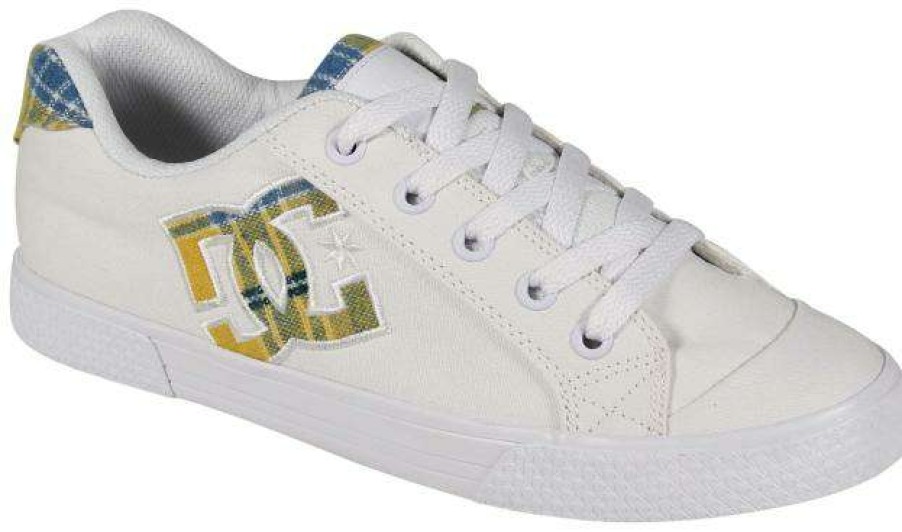 Footwear * | Featured Dc Women'S Chelsea Shoe White / Plaid