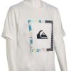 Apparel * | Crazy Deals Quiksilver Boy'S Funky Fills T-Shirt White