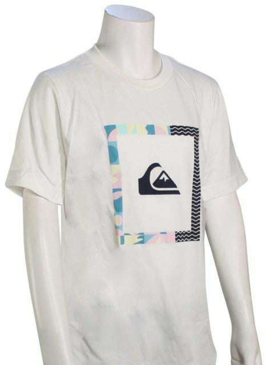 Apparel * | Crazy Deals Quiksilver Boy'S Funky Fills T-Shirt White