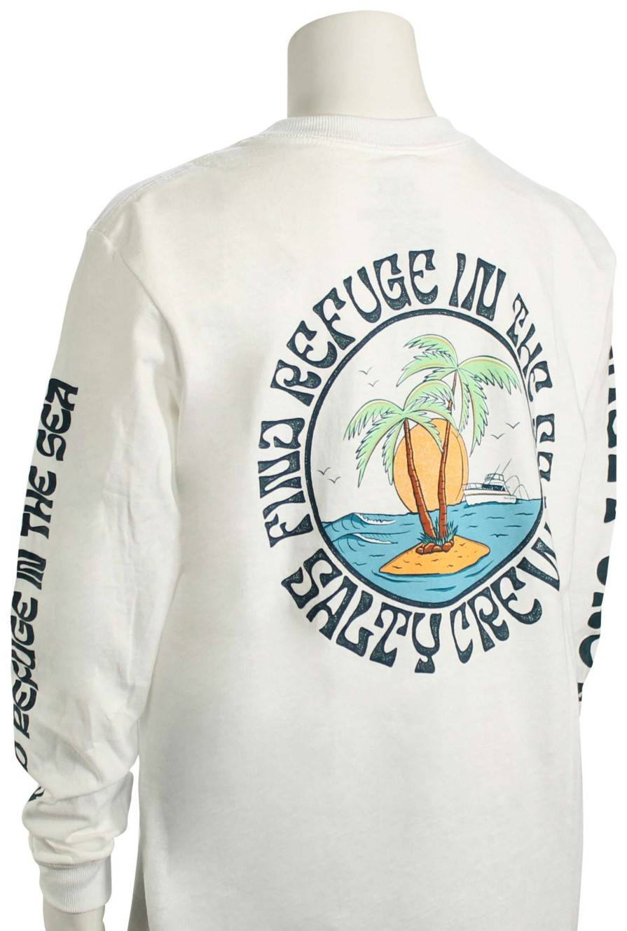 Apparel * | Limited Edition Salty Crew Boy'S Dos Palms Ls T-Shirt White