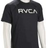 Apparel * | Limited Edition Rvca Boy'S Ss Rash Guard Black