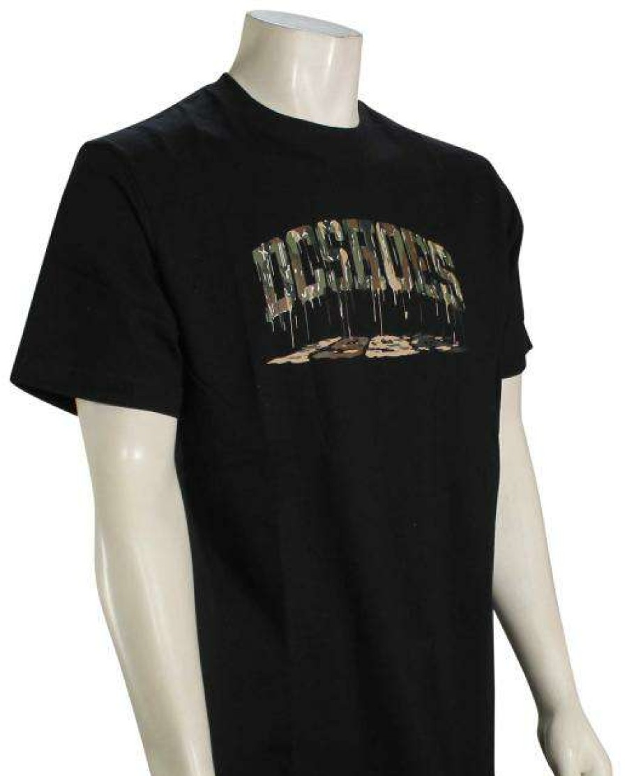 Apparel * | Sale Dc Stacked Drip Heritage T-Shirt Black