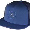 Apparel * | Flash Sale Rvca Va All The Way Trucker Hat Ash Blue