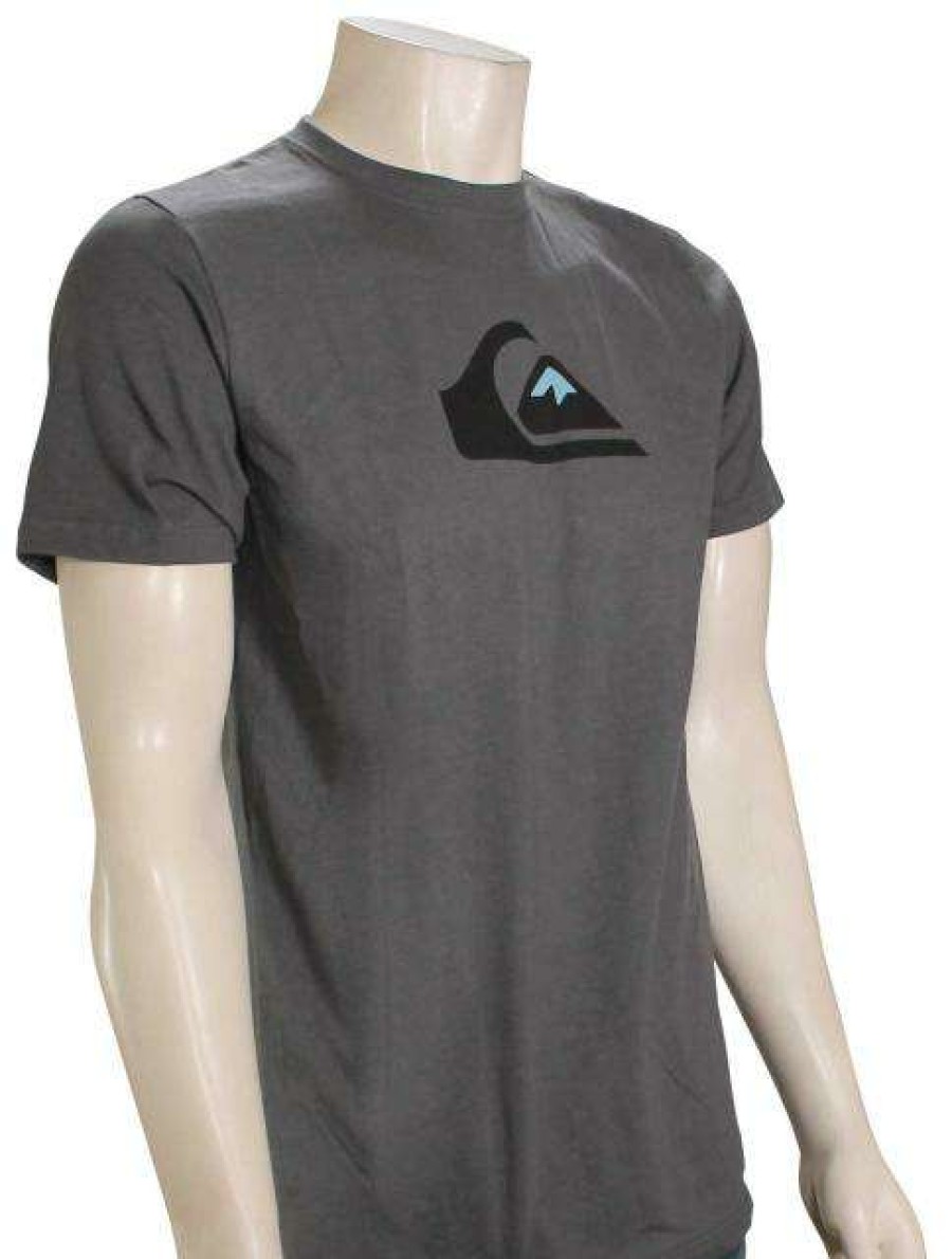 Apparel * | Fashionable Quiksilver Comp Logo T-Shirt Iron Gate