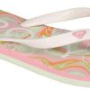 Footwear * | Wholesale Roxy Girl'S Tahiti Sandal Green / Pink