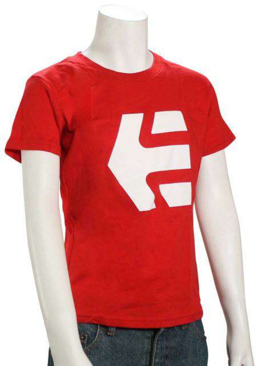 Apparel * | Limited Edition Etnies Kid'S Icon T-Shirt Red / White