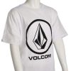 Apparel * | Latest Volcom Boy'S Crisp Stone T-Shirt Classic White