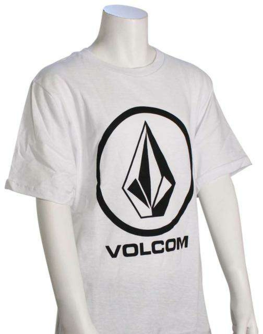 Apparel * | Latest Volcom Boy'S Crisp Stone T-Shirt Classic White