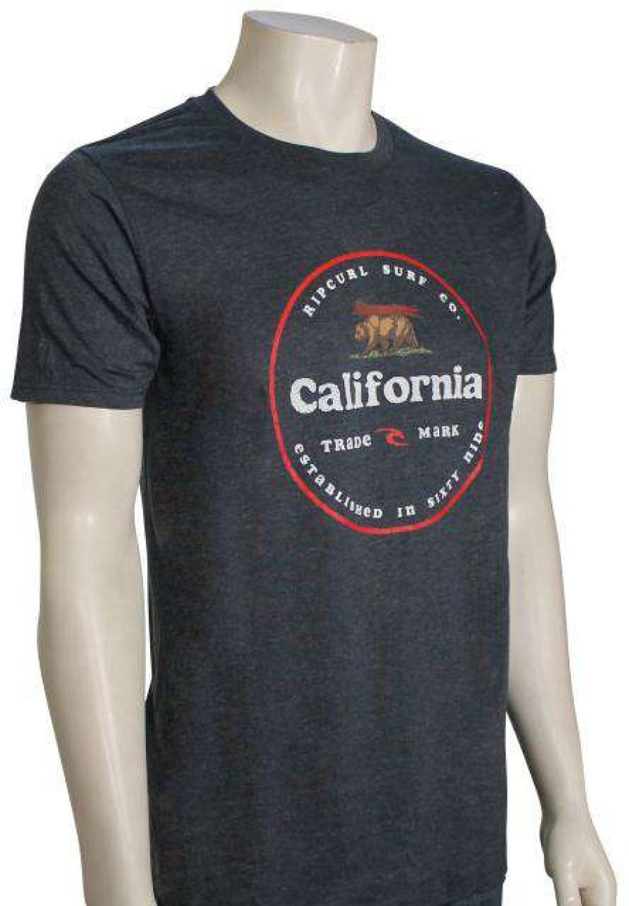 Apparel * | Less Expensive Rip Curl Big Cali Bear T-Shirt Navy Heather