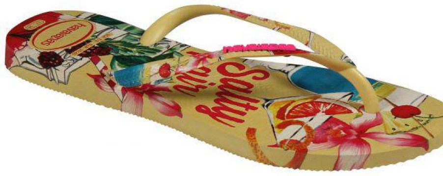 Footwear * | Outlet Sale Havaianas Women'S Slim Summer Sandal Lemon Yellow