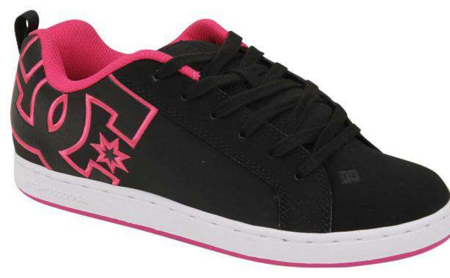 Footwear * | Classical Dc Women'S Court Graffik Shoe Black / Pink Stencil