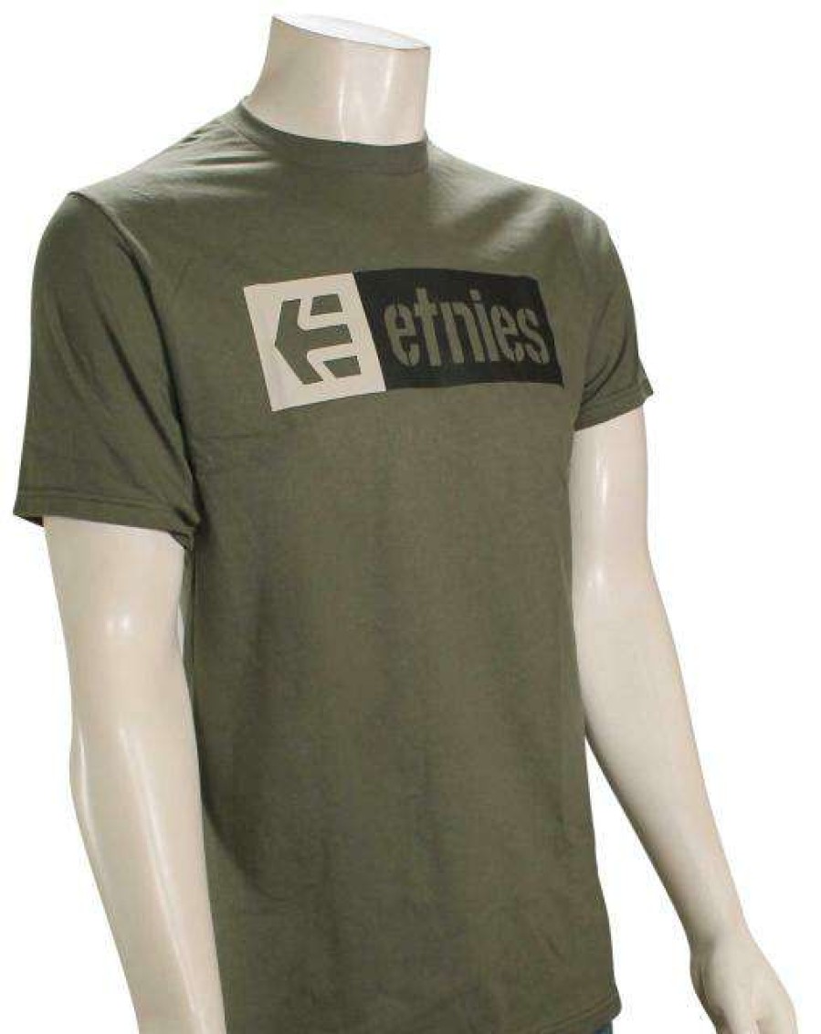 Apparel * | Promotion Etnies New Box T-Shirt Military